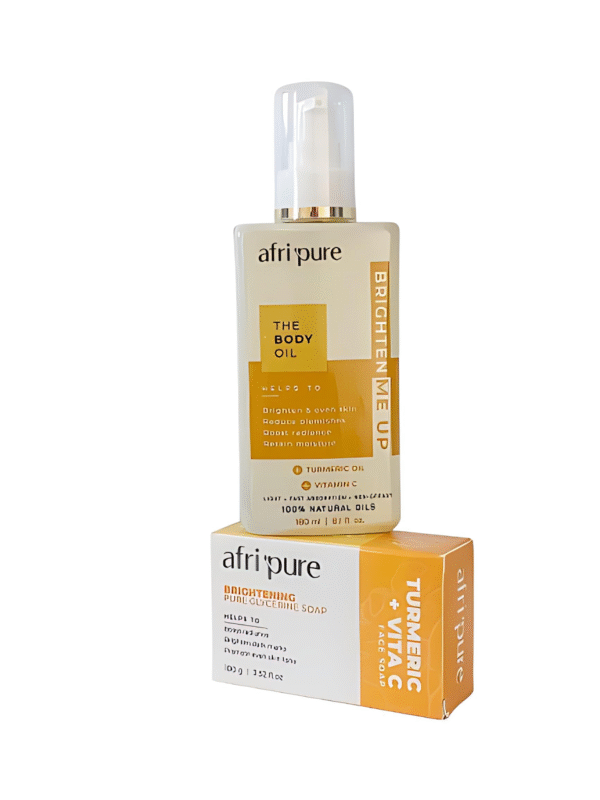 Glow Duo: Turmeric & Vitamin C Body Oil + Brightening Glycerin Face Soap